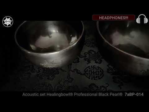 Акустический набор 7 поющих чаш Healingbowl® Professional Black Pearl® 12.3 - 16.6 см - видео