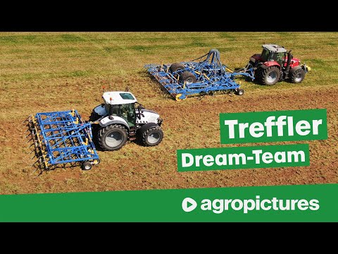 Kleegrasumbruch und Stoppelbearbeitung mit Präzisions Federzahnegge & Grubber | Treffler Dream Team