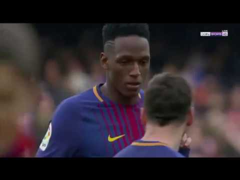 Así fue el debut de Yerry Mina como titular en el Barcelona HD 720p (11/02/18)