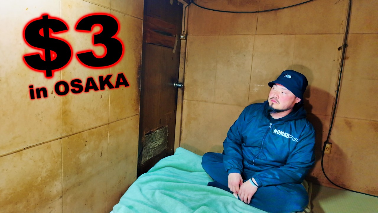 I stayed in a $3 room in Osaka Japan