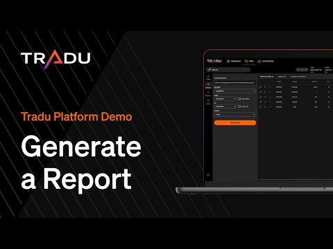 How to Generate a Trading Report on Tradu