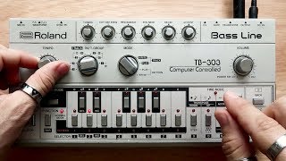 Video thumbnail for Roland TB-303 Bass Line In Action by Doctor Mix