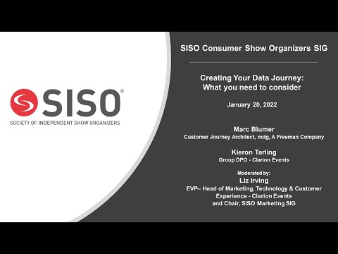 SISO Marketing SIG - Creating Your Data Journey: What you need to consider