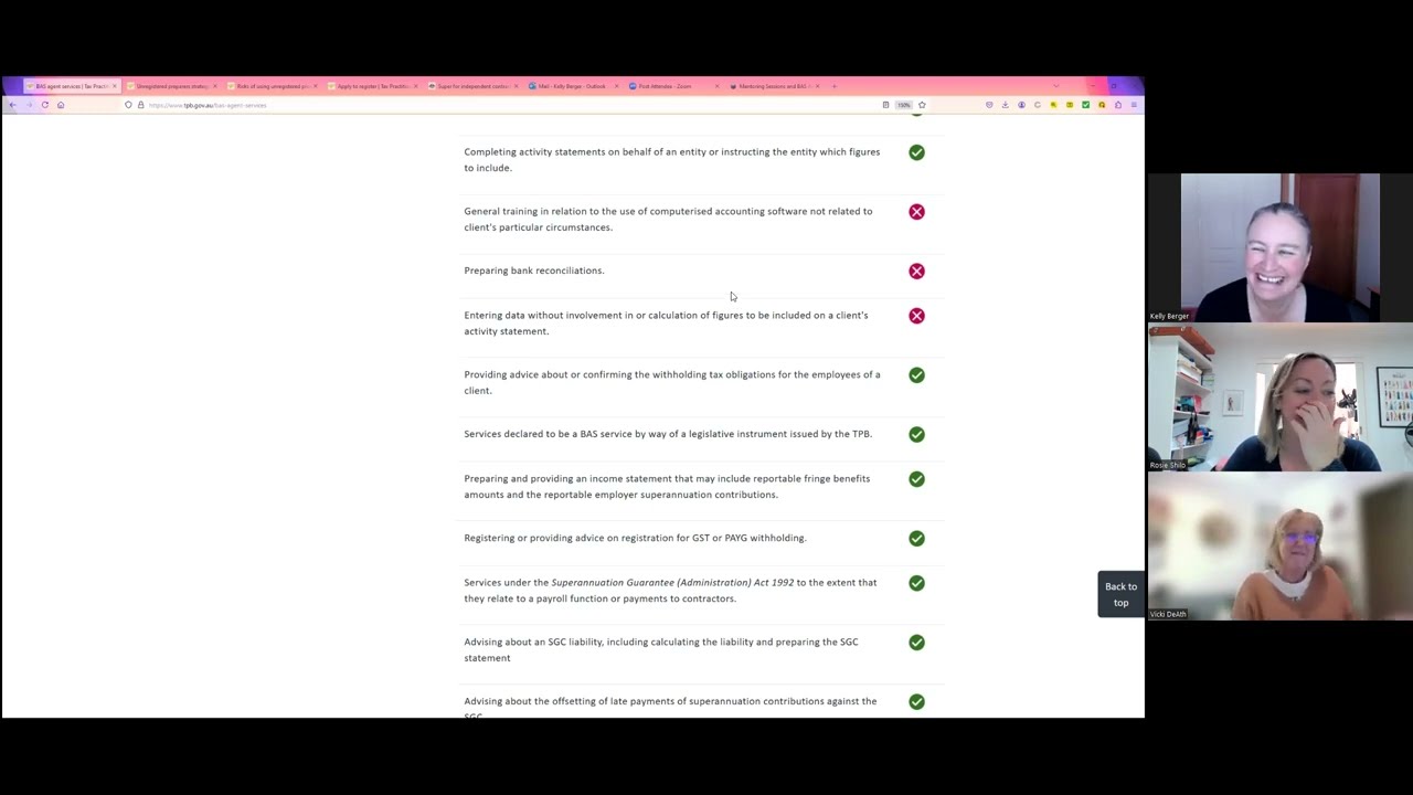 Bookkeeping and superannuation rules with Kelly Berger