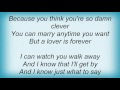 Etta James - A Lover Is Forever Lyrics