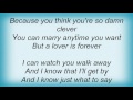 Etta James - A Lover Is Forever Lyrics