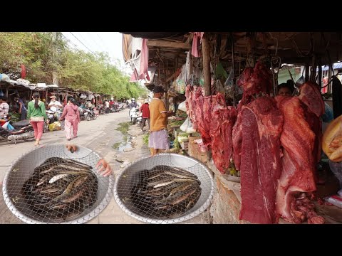 Morning Food Market At Phsar Kandal's Garment Factory - Amazing Food Kandal Market @ Tang Kor Saing
