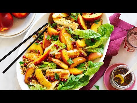 Middle Eastern-Style Nectarine Haloumi Summer Salad recipe