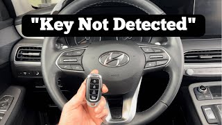 2020 - 2022 Hyundai Palisade Key Not Detected - How To Start With Dead, Bad Key Fob Battery