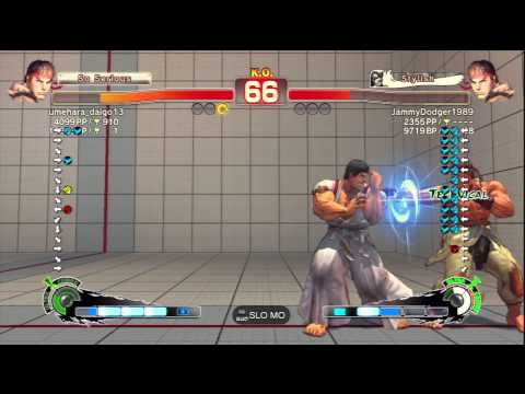 umehara_daigo13 (Ryu) Vs JammyDodger1989 (Ryu) SSF4 Ranked Matches - PSN