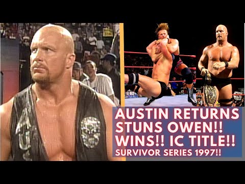 Stone Cold Steve Austin Returns From Injury - Survivor Series 1997 (Austin wins) - Wrestling Rewind