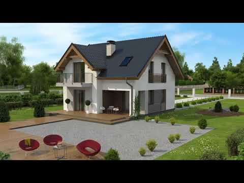 Z163  - Gotowy projekt domu z poddaszem użytkowym we współczesnym stylu do 100 m2