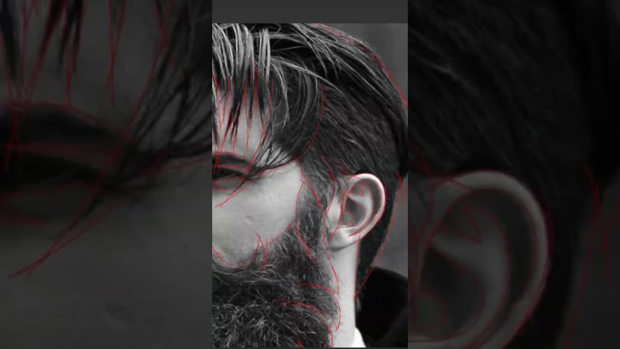 Beard man vector art || portrait illustration || beard logo || #short