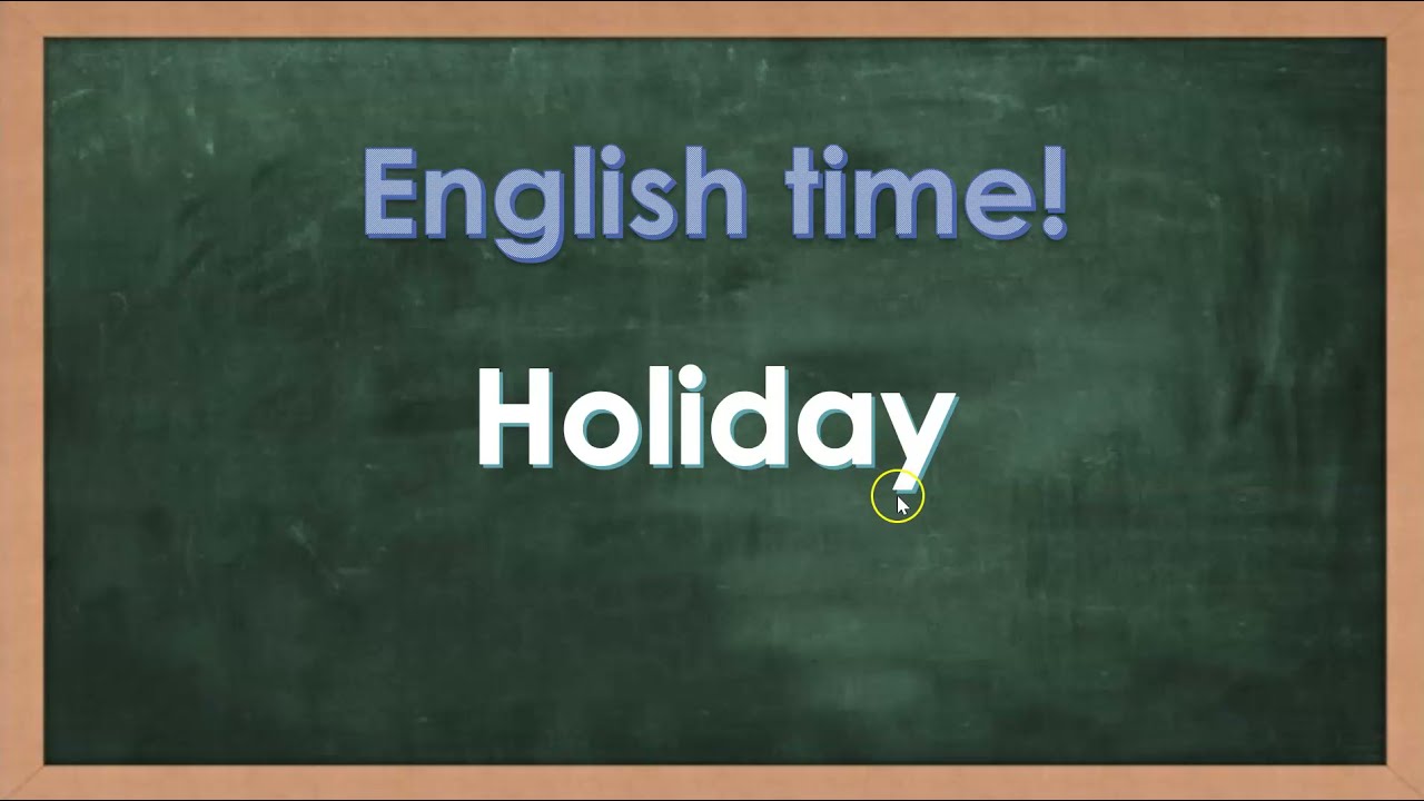 Holiday vocabulary