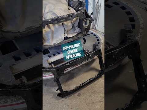 Pre-pulling Before Replacing radiator support #honda #accord #autobody #shorts