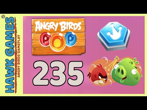 Angry Birds Stella POP Bubble Shooter Level 235 - Walkthrough, No Boosters