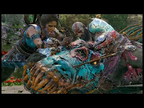 Kratos and Freya VS 2 Dreki! - God of War Ragnarök (No Mercy Difficulty)