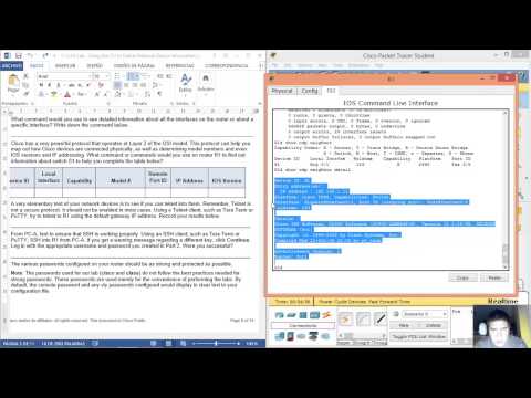 11.3.4.6 Lab - Using the CLI to Gather Network Device Information
