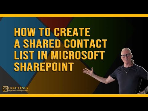 How to Create a Shared Contact List in Microsoft SharePoint | Microsoft 365 Tutorial