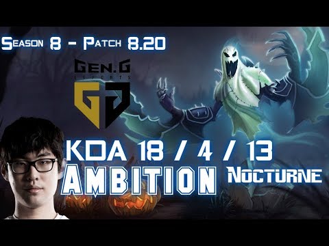GEN Ambition NOCTURNE vs GRAGAS Jungle - Patch 8.20 KR Ranked