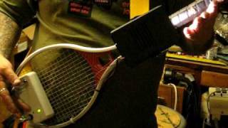 Circuit bent case mod Tennis Racquit musical instrument by COREY BUSBOOM
