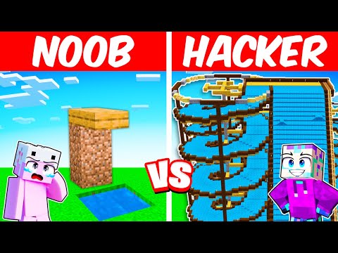 Minecraft NOOB vs PRO: GIANT WATER PARK BUILD CHALLENGE!