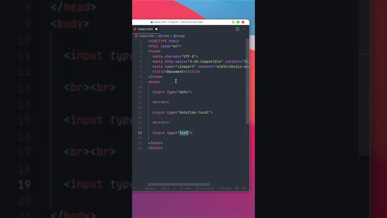 Bikin form input tanggal dan waktu tanpa library dengan HTML