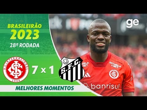 Gols e lances de Internacional x Santos