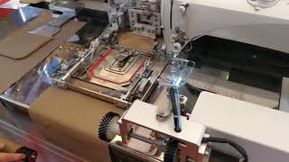 Automatic sewing machine for patch pockets with flap RM-310PWF video