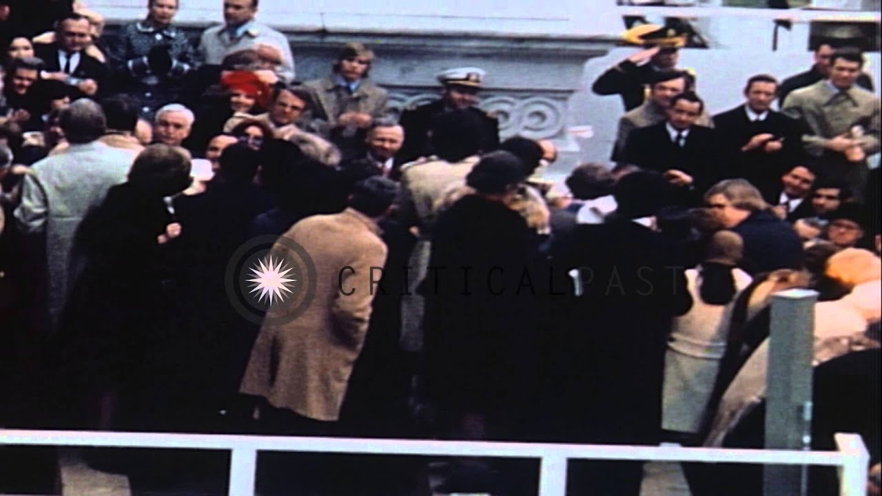 Inauguration ceremony of President Richard Nixon at the Capitol Building in Washi...HD Stock Footage