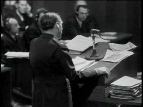 Hjalmar Schacht on the Stand, IMT, Nuremberg Germany, 1945-1946