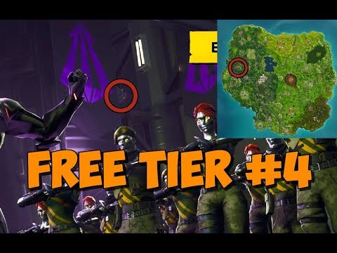 WEEK 4 Secret Battle Pass Tier Location (Free 10 stars) Blockbuster Challenge | Fortnite