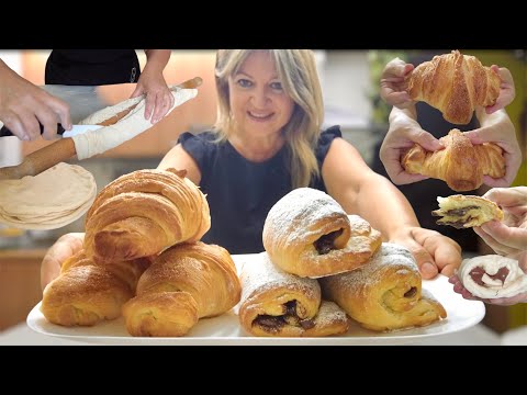 CROISSANT E SACCOTTINI SFOGLIATI 🥐metodo semplificato 🥐SENZA UOVA