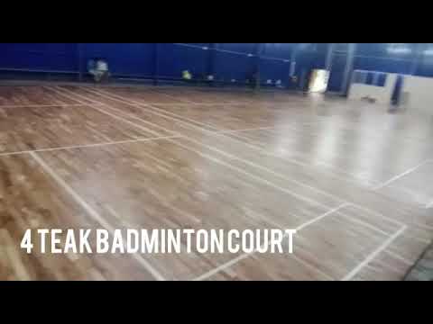 Indian Teak Wood Badminton Court