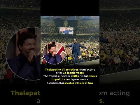 The End of an Era: Thalapathy Vijay Swaps the Silver Screen for the Political Stage...😯🔥🇮🇳🫡