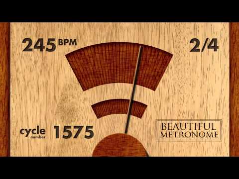 245 BPM 2/4 Wood Metronome HD