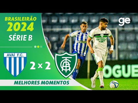Gols e lances de Avaí x América-MG