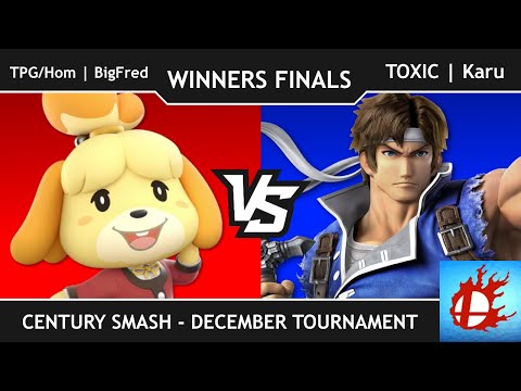 Century Smash December Tournament - TPG/Hom | BigFred vs TOXIC | Karu! (Winners Finals)