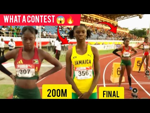 WATCH 🚨 Crazy 200m Final Un-17 Girls Impressive Contest  🇯🇲 vs 🇬🇾