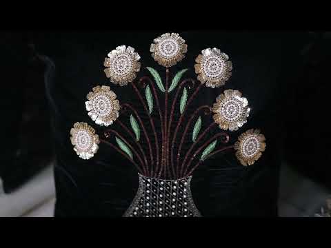 Embroidery Cushion Cover Velvet Embroidery Cushion Cover Design