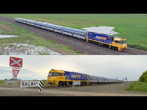 JBRE 1AM8 "The Overland" Passenger Train With NR56 (30/10/2022) - PoathTV Australian Railways