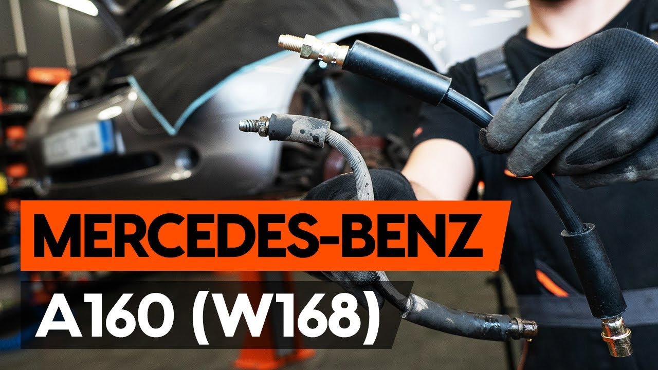 Πώς να αλλάξετε ελαστικός σωλήνας φρένων εμπρός σε Mercedes W168 - Οδηγίες αντικατάστασης