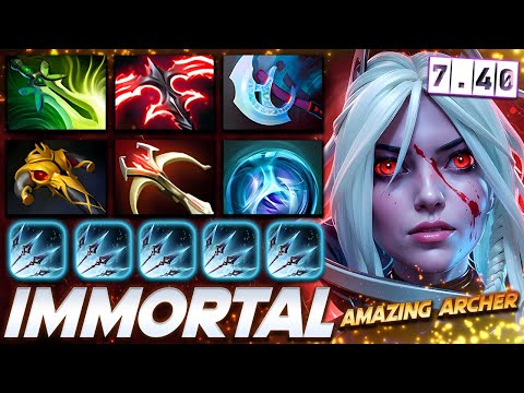 Drow Ranger Amazing Marksman 7.40 - Dota 2 Pro Gameplay [Watch & Learn]