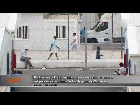 Salen a la península los primeros diez menores migrantes no acompañados llegados a Canarias
