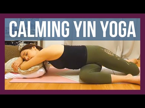 RELAXING Yin Yoga for Stress Relief - Full Body Calming Stretch thumbnail