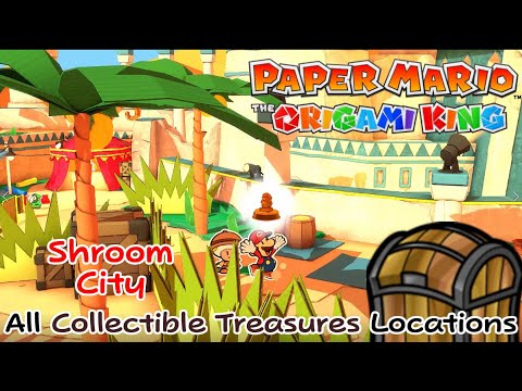 All Shroom City Collectible Treasures Locations in Paper Mario The Origami King