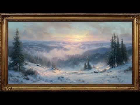 Winter Mountain Peaks ❄️ Dreamy Ambient Slideshow | Relaxing Meditation Music