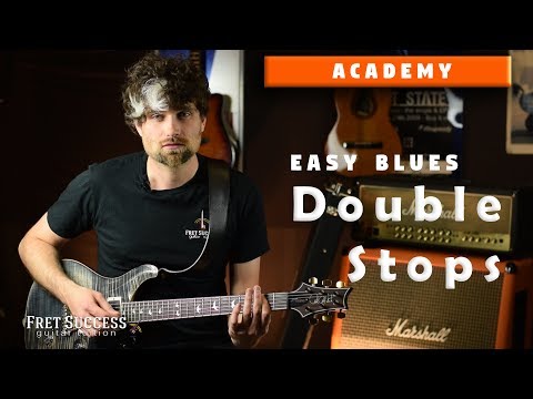 Easy Blues Guitar Tabs: Fret Success - Online Free Guitar Lessons - Blues Success - Double Stop Riff