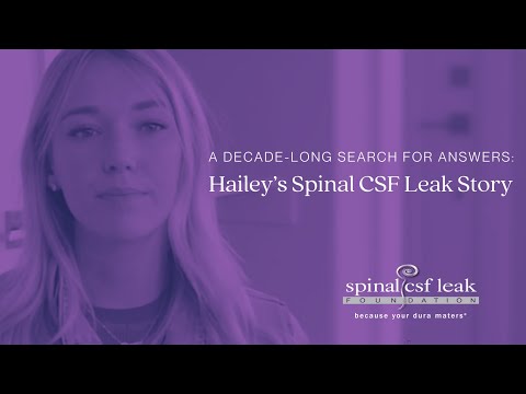 Hailey's Spinal CSF Leak Story