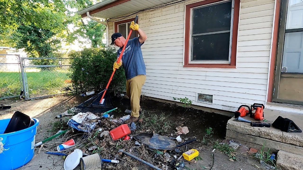 Single FATHER Of 4 OVERWHELMED With Overgrown TRASHY Lawn